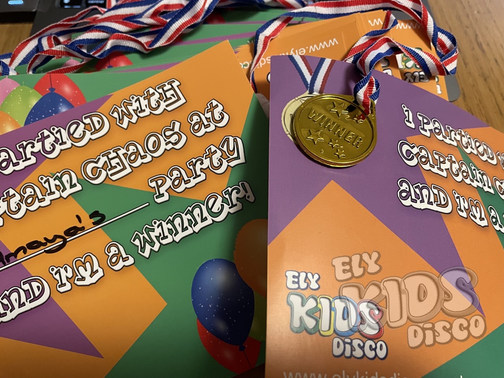 Every child will receive a winner's medal and certificate!